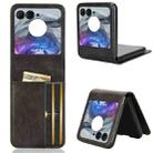 For Motorola Razr 50 Skin Feel Card Slot Leather Phone Case(Black) - 1