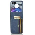 For Motorola Razr 50 Skin Feel Card Slot Leather Phone Case(Blue) - 3