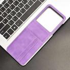 For Motorola Razr 50 Skin Feel Card Slot Leather Phone Case(Purple) - 2