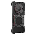 For Huawei Mate 60 Pro+ Mechanical Arm Borderless MagSafe Holder Metal Phone Case(Black Red) - 2