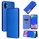 For Samsung Galaxy M06 5G / F06 5G Carbon Fiber Texture Flip Leather Phone Case(Blue) - 1