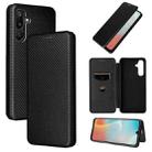 For Samsung Galaxy M16 5G / F16 5G Carbon Fiber Texture Flip Leather Phone Case(Black) - 1