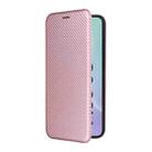 For Samsung Galaxy M56 5G Carbon Fiber Texture Flip Leather Phone Case(Pink) - 2