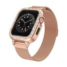 For Apple Watch SE 2023 44mm Diamond TPU Hybrid Metal Frame Milan Watch Band(Rose Gold) - 3