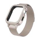 For Apple Watch SE 2023 40mm Diamond TPU Hybrid Metal Frame Milan Watch Band(Starlight) - 2