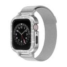 For Apple Watch SE 2022 44mm Diamond TPU Hybrid Metal Frame Milan Watch Band(Silver) - 1