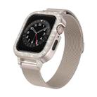 For Apple Watch Series 5 44mm Diamond TPU Hybrid Metal Frame Milan Watch Band(Starlight) - 3