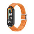 For Xiaomi Smart Band 9 / 8 Nylon Braided Loop Magnetic Buckle Integrated Watch Band(Orange) - 1