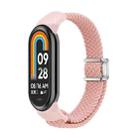 For Xiaomi Smart Band 9 / 8 Nylon Braided Loop Magnetic Buckle Integrated Watch Band(Pink Sand) - 1