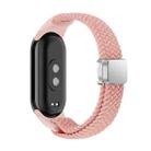 For Xiaomi Smart Band 9 / 8 Nylon Braided Loop Magnetic Buckle Integrated Watch Band(Pink Sand) - 2