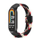 For Xiaomi Smart Band 9 / 8 Nylon Braided Loop Magnetic Buckle Integrated Watch Band(Black Rainbow) - 1