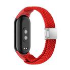 For Xiaomi Smart Band 9 / 8 Nylon Braided Loop Magnetic Buckle Integrated Watch Band(Red) - 2