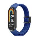 For Xiaomi Smart Band 9 / 8 Nylon Braided Loop Magnetic Buckle Integrated Watch Band(Blue) - 1