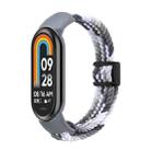 For Xiaomi Smart Band 9 / 8 Nylon Braided Loop Magnetic Buckle Integrated Watch Band(Colorful Black) - 1