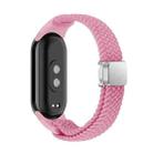 For Xiaomi Smart Band 9 / 8 Nylon Braided Loop Magnetic Buckle Integrated Watch Band(Pink) - 2