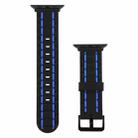 For Apple Watch 5 & 4 44mm / 3 & 2 & 1 42mm Silicone Wave Style Watch Band(Blue) - 1