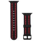 For Apple Watch 5 & 4 44mm / 3 & 2 & 1 42mm Silicone Wave Style Watch Band(Red) - 1