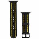 For Apple Watch Series 8&7 41mm / SE 2&6&SE&5&4 40mm / 3&2&1 38mm Silicone Wave Style Watch Band(Yellow) - 1