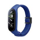 For Xiaomi Mi Band 7 / 6 / 5 / 4 / 3 Nylon Braided Loop Magnetic Buckle Integrated Watch Band(Blue) - 1