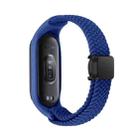 For Xiaomi Mi Band 7 / 6 / 5 / 4 / 3 Nylon Braided Loop Magnetic Buckle Integrated Watch Band(Blue) - 2