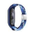 For Xiaomi Mi Band 7 / 6 / 5 / 4 / 3 Nylon Braided Loop Magnetic Buckle Integrated Watch Band(Colorful Blue) - 2