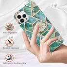 For iPhone 16 Pro Splicing Marble Flower IMD TPU Phone Case(Blue Flower) - 2