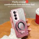 For OPPO Reno12 Pro Global Plated Gradient Glitter Round Holder TPU Phone Case(Purple) - 3