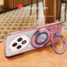 For OPPO Reno12 F 4G Plated Gradient Glitter Round Holder TPU Phone Case(Purple) - 3