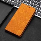 For Samsung Galaxy S24 FE 5G Ethnic Embossed Adsorption Leather Phone Case(Yellow) - 2