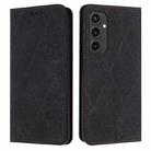 For Samsung Galaxy S24 FE 5G Ethnic Embossed Adsorption Leather Phone Case(Black) - 1