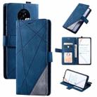 For Xiaomi Redmi K30 Pro Skin Feel Splicing Horizontal Flip Leather Case with Holder & Card Slots & Wallet & Photo Frame(Blue) - 1