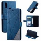 For Xiaomi Redmi Note 7 / Note 7 Pro Skin Feel Splicing Horizontal Flip Leather Case with Holder & Card Slots & Wallet & Photo Frame(Blue) - 1