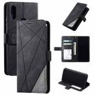 For Xiaomi Redmi Note 7 / Note 7 Pro Skin Feel Splicing Horizontal Flip Leather Case with Holder & Card Slots & Wallet & Photo Frame(Black) - 1