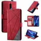 For Xiaomi Mi 9T Pro / Redmi K20 Pro Skin Feel Splicing Horizontal Flip Leather Case with Holder & Card Slots & Wallet & Photo Frame(Red) - 1