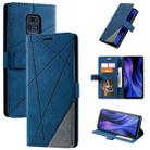 For Xiaomi Redmi 10X Pro 5G / 10X 5G Skin Feel Splicing Horizontal Flip Leather Case with Holder & Card Slots & Wallet & Photo Frame(Blue) - 1