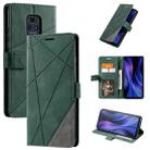 For Xiaomi Redmi 10X Pro 5G / 10X 5G Skin Feel Splicing Horizontal Flip Leather Case with Holder & Card Slots & Wallet & Photo Frame(Green) - 1