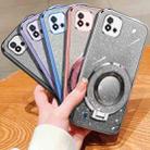 For Realme C20 / C20A / C11 2021 Plated Gradient Glitter Round Holder TPU Phone Case(Silver) - 2