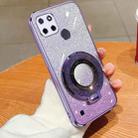 For Realme C21Y / C25Y Plated Gradient Glitter Round Holder TPU Phone Case(Purple) - 1