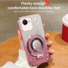 For Realme C30S / C30 Plated Gradient Glitter Round Holder TPU Phone Case(Pink) - 3