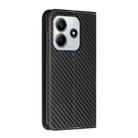 For Redmi Note 14 5G Carbon Fiber Texture Magnetic Flip Leather Phone Case(Black) - 3