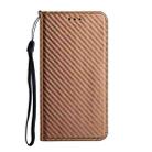 For Redmi Note 14 5G Carbon Fiber Texture Magnetic Flip Leather Phone Case(Brown) - 2