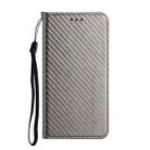 For Redmi Note 14 5G Carbon Fiber Texture Magnetic Flip Leather Phone Case(Grey) - 2