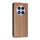 For Redmi Note 14 Pro 5G Carbon Fiber Texture Magnetic Flip Leather Phone Case(Brown) - 3
