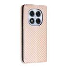 For Redmi Note 14 Pro 5G Carbon Fiber Texture Magnetic Flip Leather Phone Case(Rose Gold) - 3