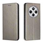 For Redmi A4 5G Carbon Fiber Texture Magnetic Flip Leather Phone Case(Grey) - 1