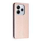 For Redmi Note 14 4G 163.25mm Carbon Fiber Texture Magnetic Flip Leather Phone Case(Rose Gold) - 3