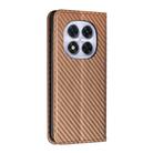 For Redmi Note 14 Pro 4G Carbon Fiber Texture Magnetic Flip Leather Phone Case(Brown) - 3