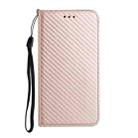 For Redmi Note 14 Pro 4G Carbon Fiber Texture Magnetic Flip Leather Phone Case(Rose Gold) - 2