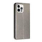 For iPhone 16 Pro Carbon Fiber Texture Magnetic Flip Leather Phone Case(Grey) - 3