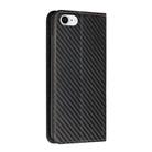 For iPhone 16e Carbon Fiber Texture Magnetic Flip Leather Phone Case(Black) - 3